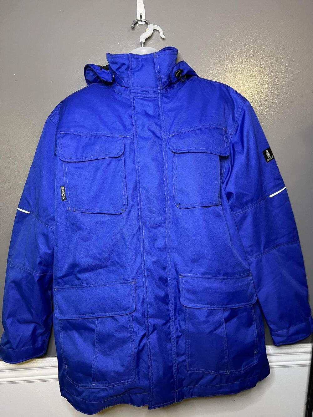 Mascot Coat Mens XL Blue Dayton Parka Hooded Waterproof Insulated Workwear